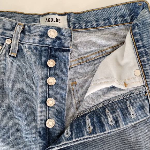 AGOLDE Ultra High Waist Relaxed Jeans Blue Size 23 - Picture 5 of 13